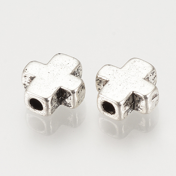 

PandaHall Tibetan Style Alloy Beads, Cross, Cadmium Free & Lead Free, Antique Silver, 8.5x8x3.5mm, Hole: 1.5mm, about 1310pcs/1000g Alloy...