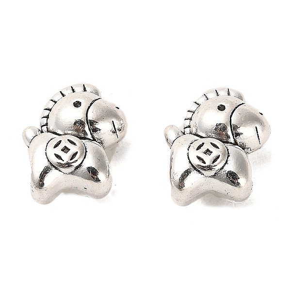 

PandaHall Tibetan Style Alloy Beads, Cadmium Free & Lead Free, Horse, Antique Silver, 12x10.5x7mm, Hole: 2.7mm, about 452pcs/1000g Alloy...