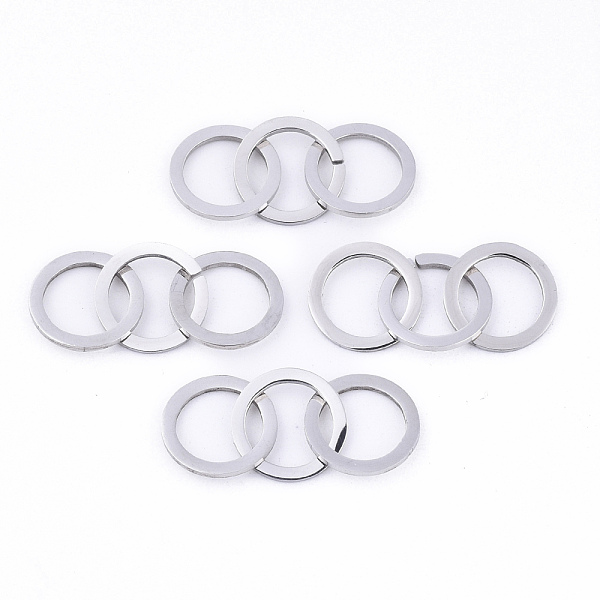 

PandaHall 201 Stainless Steel Linking Rings, Quick Link Connectors, Laser Cut, Ring, Stainless Steel Color, 12x1mm, Inner Diameter: 9mm...