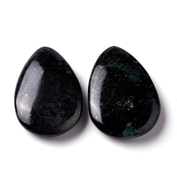 

PandaHall Natural Phlogopite Big Pendants, Teardrop, 53~56x36.5~41x11~12.2mm, Hole: 1mm Phlogopite Teardrop Black
