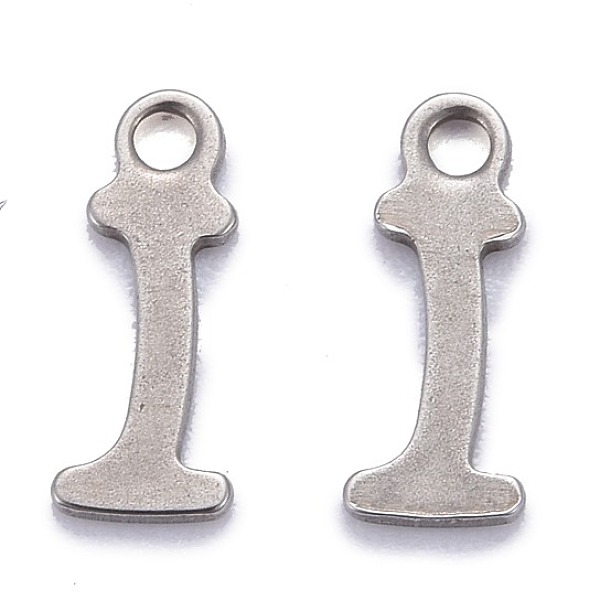 

PandaHall 304 Stainless Steel Pendants, Alphabet, Stainless Steel Color, Letter.I, 11x4.5x1mm, Hole: 1.5mm 304 Stainless Steel Letter I