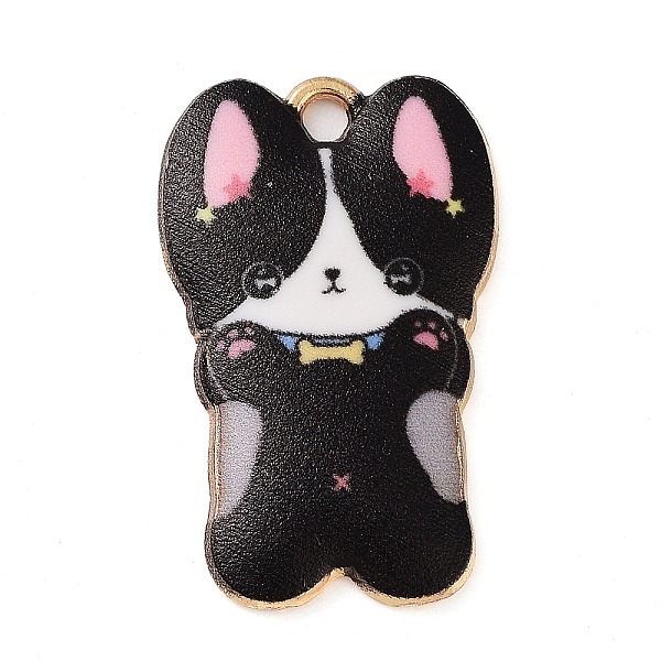

PandaHall Rack Plating Alloy Enamel Pendants, Golden, Dog Charm, Black, 25x16x2mm, Hole: 2mm Alloy+Enamel Dog Black