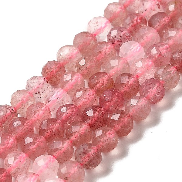 

PandaHall Natural Strawberry Quartz Beads Strands, Faceted, Round, 6~6.5mm, Hole: 0.8mm, about 65pcs/strand, 15.35''(39cm) Strawberry Quartz...