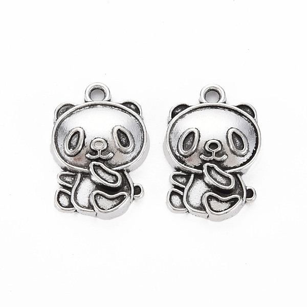 

PandaHall Tibetan Style Alloy Pendant Enamel Settings, Cadmium Free & Lead Free, Panda, Antique Silver, 21x14.5x4mm, Hole: 1.8mm Alloy Panda