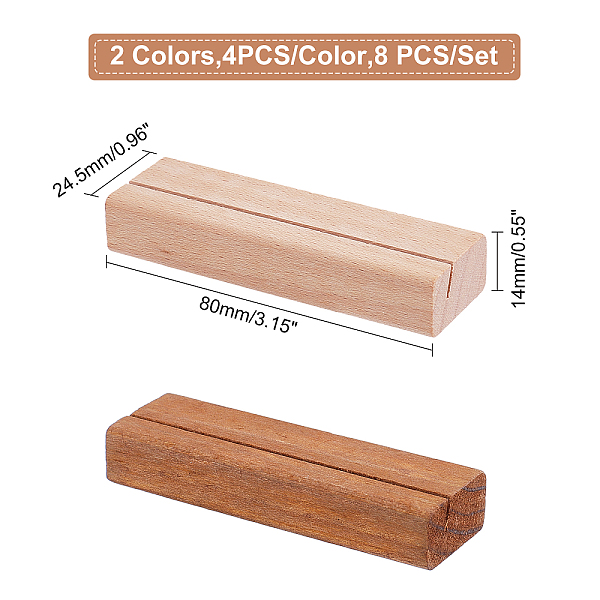 Ahandmaker 8pcs 2-farbige Holzkartenhalter Basis