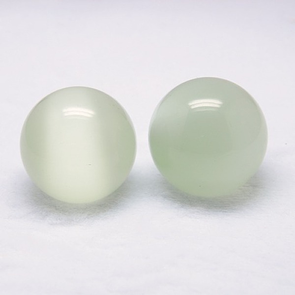 

PandaHall Cat Eye Sphere Ball Display Decoration, with Wood Base, Home Decoration, Honeydew, 38~40mm, Display Bases For Gemstone: 30x12mm..., Green