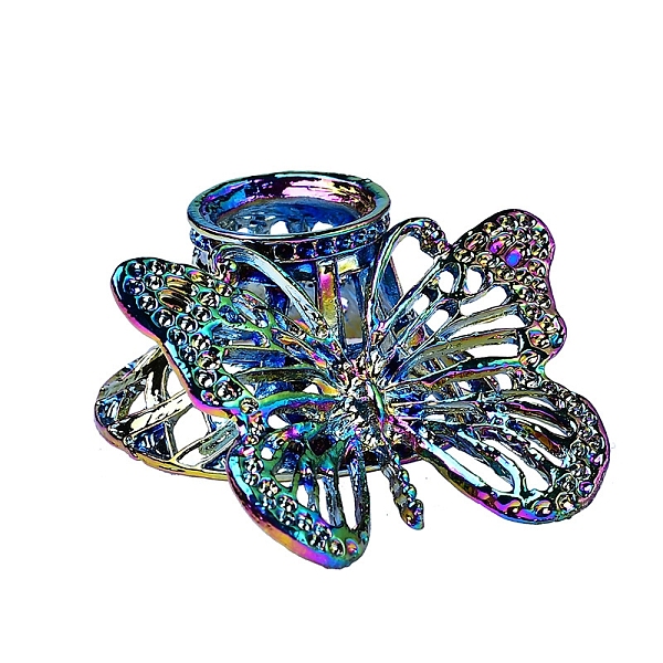 

PandaHall Butterfly Iron Art Crystal Ball Holders, Crystal Sphere Display Stand, Home Tabletop Decorations, Rainbow Color, 53x63x27mm, Inner...