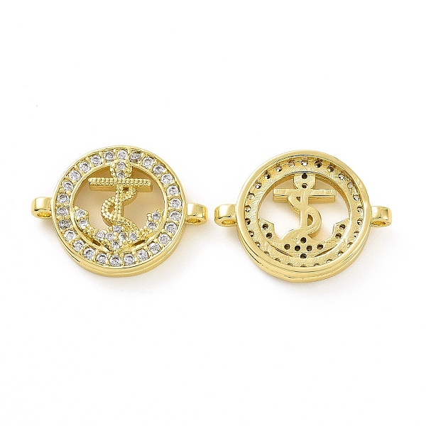 

PandaHall Rack Plating Brass Micro Pave Clear Cubic Zirconia Connector Charms, Long-Lasting Plated, Cadmium Free & Lead Free, Flat Round...