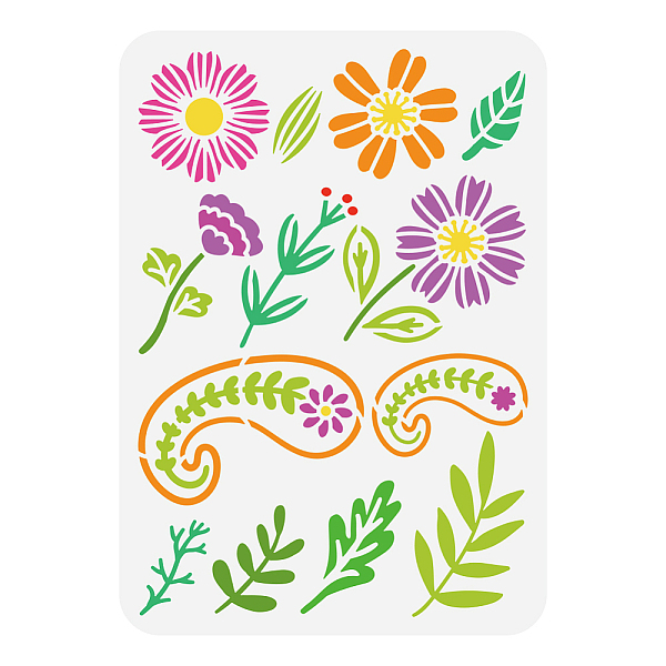 

PandaHall Plastic Drawing Painting Stencils Templates, for Painting on Scrapbook Fabric Tiles Floor Furniture Wood, Rectangle, Flower...