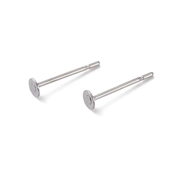 

PandaHall 316 Surgical Stainless Steel Flat Round Blank Peg Stud Earring Settings, Stainless Steel Color, Tray: 3mm, 12x3mm, Pin: 0.8mm 316...