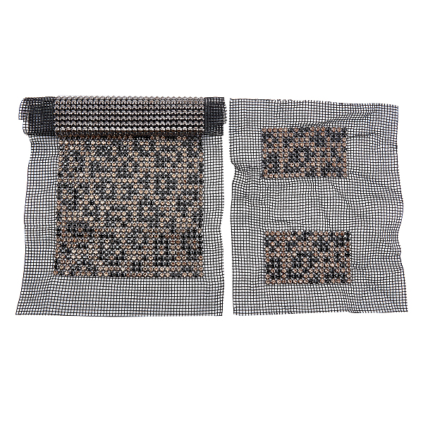 

PandaHall Glass Rhinestone Purse Making Accessories Set, with Gridding, Mixed Color, 39x22x0.4cm, 2pcs/set Glass Multicolor