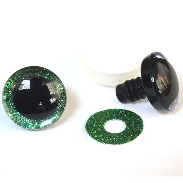 

PandaHall Plastic Safety Craft Eye, with Spacer, PU Sequins Ring, for DIY Doll Toys Puppet Plush Animal Making, Dark Green, 20mm Plastic...