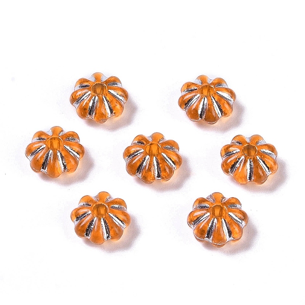 

PandaHall Acrylic Beads, Silver Metal Enlaced, Flower, Orange, 6.5x6.5x3.5mm, Hole: 1.6mm, about 6250pcs/500g Acrylic Flower Orange