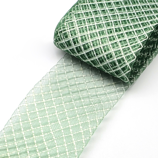 

PandaHall Mesh Ribbon, Plastic Net Thread Cord, Sea Green, 8cm, about 25yards/bundle Plastic Green