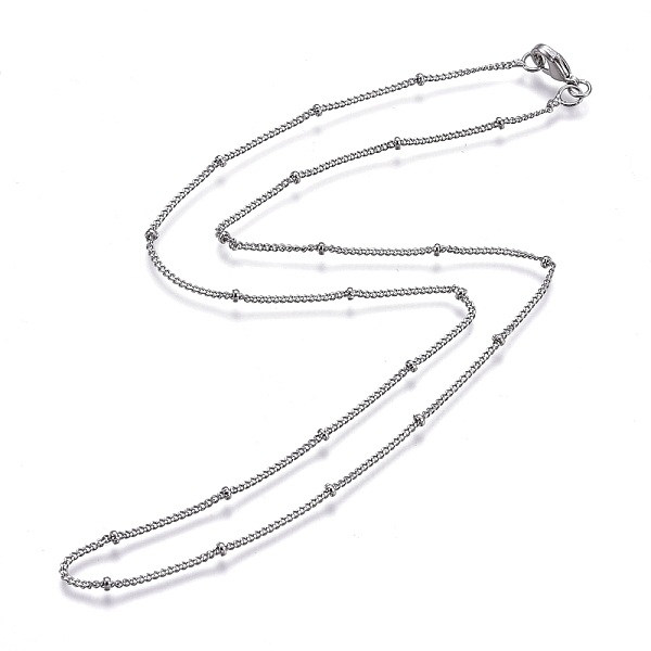 

PandaHall Brass Necklaces, Platinum, 17 inch Brass
