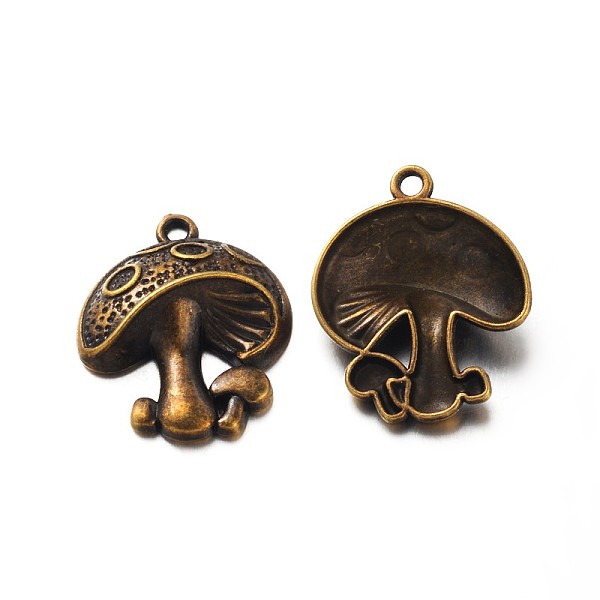 

PandaHall Tibetan Style Alloy Pendants, Lead Free and Cadmium Free, Mushroom, 22.5x19x5.4mm, Hole: 2mm Alloy Other Animal