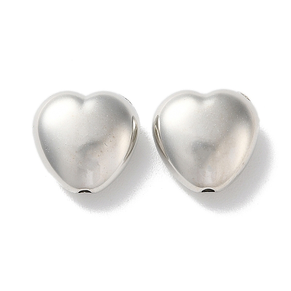 

PandaHall CCB Plastic Beads, Heart, Platinum, 14x14x7mm, Hole: 1.6mm Plastic Heart