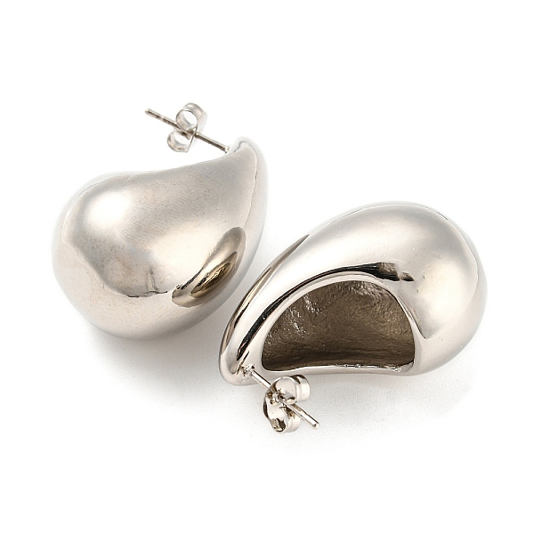 

PandaHall 304 Stainless Steel Stud Earrings for Women, Teardrop, Stainless Steel Color, 32x19mm 304 Stainless Steel Teardrop