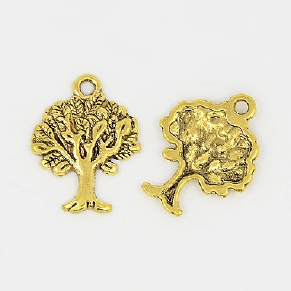 

PandaHall Tibetan Style Alloy Pendant, Lead Free and Cadmium Free, Tree of Life, Antique Golden, 22x17x2mm, Hole: 2mm Alloy Tree