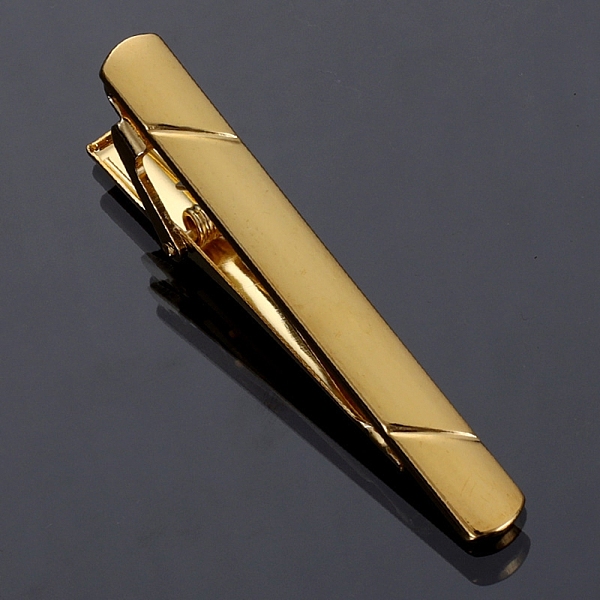

PandaHall Iron Tie Clips for Men, Golden, 50mm Iron Rectangle