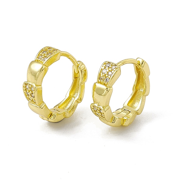 

PandaHall Rack Plating Brass Clear Cubic Zirconia Hoop Earrings for Women, Long-Lasting Plated, Lead Free & Cadmium Free, Flat Round, Real...