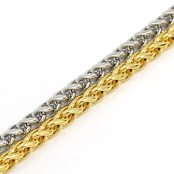 

PandaHall 304 Stainless Steel Wheat Chain Bracelet Making, Mixed Color, 8-1/4 inch(210mm), 4mm 304 Stainless Steel Multicolor