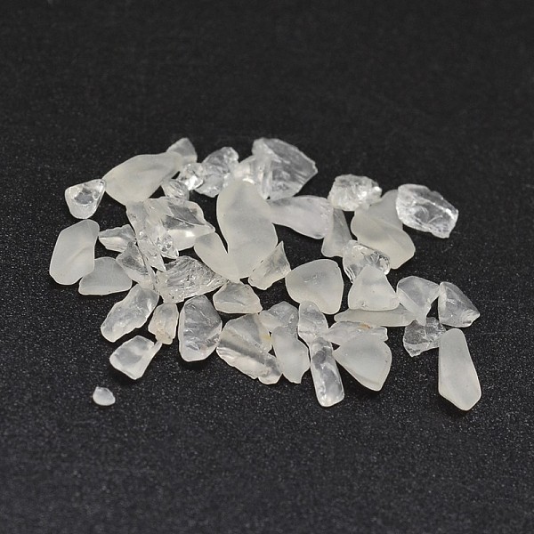

PandaHall Natural Quartz Crystal Chips Beads, Rock Crystal Beads, No Hole/Undrilled, 2~8x2~4mm, about 340pcs/20g Quartz Crystal Chip