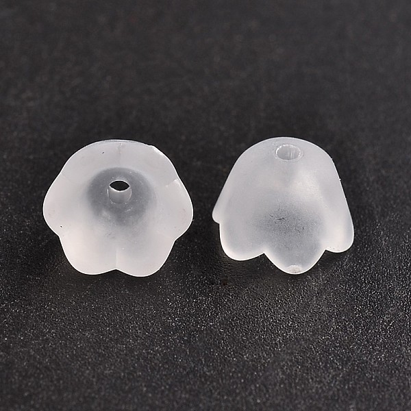 

PandaHall Transparent Acrylic Beads Caps, Tulip Flower, Lily of the Valley, Frosted, Clear, 10x6mm, Hole: 1.5mm, about 88pcs/20g Acrylic...