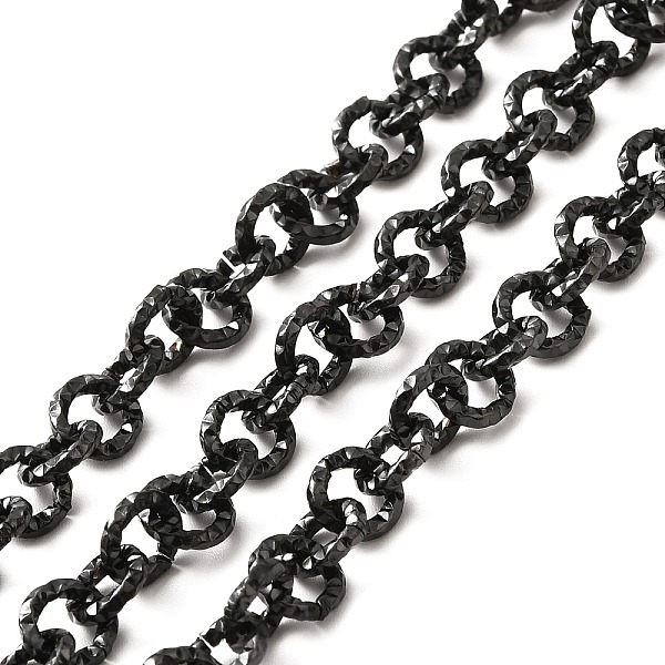 

PandaHall Ion Plating(IP) 304 Stainless Steel Textured Cable Chains, with Spool, Unwelded, Gunmetal, 7~8x1.2~1.5mm, about 16.40 Feet...
