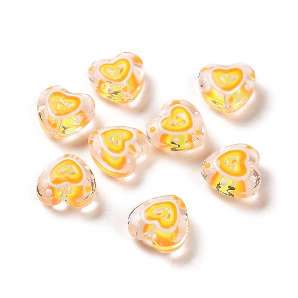 

PandaHall Handmade Lampwork Beads Strands, with Enamel, Heart, Gold, 12x12~12.5x6~6.5mm, Hole: 0.7~1mm, about 30pcs/strand, 13.39 inch(34cm)...