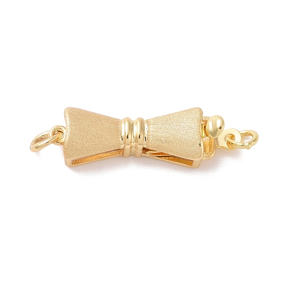 

PandaHall Brass Box Clasps, Textured, Bowknot, Golden, 20x6x5.5mm, Hole: 2.3mm Brass Bowknot