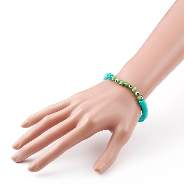 Polymer Clay Heishi Beads Stretch Bracelets