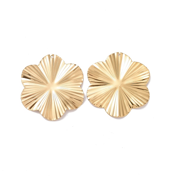 

PandaHall 304 Stainless Steel Pendants, Textured, Flower, Golden, 40x37x1mm, Hole: 1.2mm 304 Stainless Steel Flower