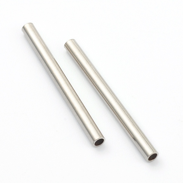

PandaHall 304 Stainless Steel Beads, Tube Beads, Stainless Steel Color, 30x2.5mm, Hole: 1.8mm 304 Stainless Steel Tube