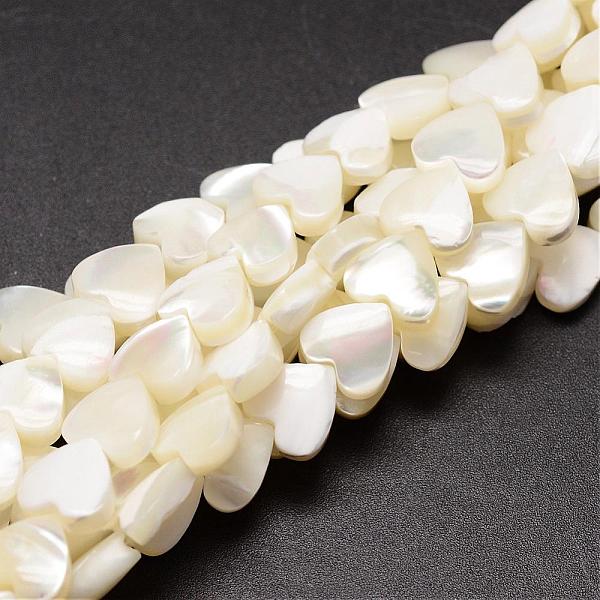 

PandaHall Natural Trochid Shell/Trochus Shell Beads Strands, Heart, Creamy White, 8x8x3~4mm, Hole: 1mm, about 50~53pcs/strand, 15.5 inch...