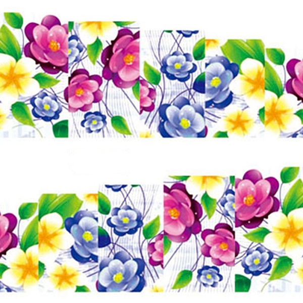 

PandaHall Watermark Slider Gel Nail Art, Flower Starry Sky Pattern Full-Cover Wraps Nail Stickers, for Woman Girls DIY Nail Art Design...