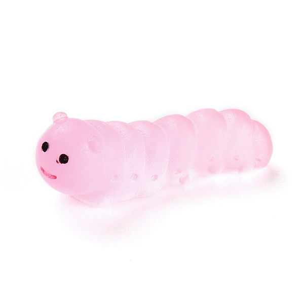 

PandaHall Luminous Resin Worm Ornament, Glow in The Dark, Micro Landscape Garden Decoration, Hot Pink, 8x23x7mm Resin Others