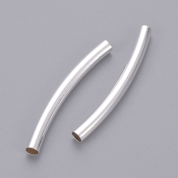 

PandaHall Brass Tube Beads, Silver Color Plated, 30x3mm, Hole: 2mm Brass Tube