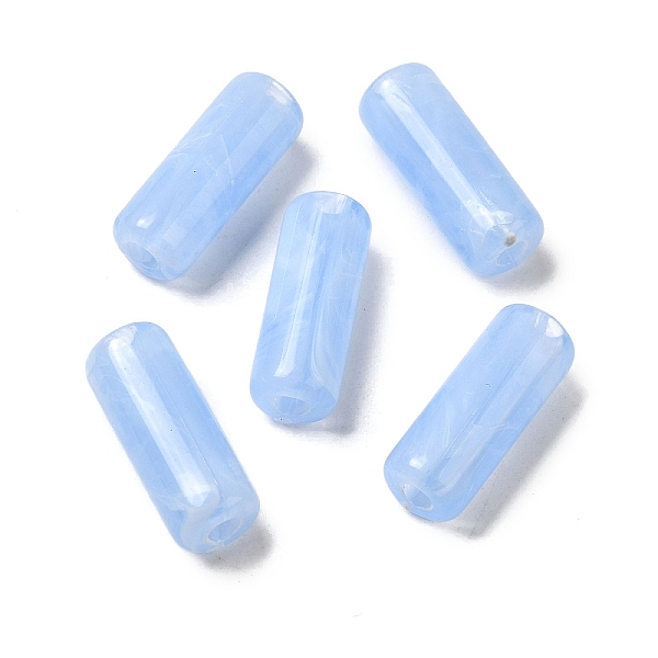 

PandaHall Transparent Acrylic Beads, Column, Light Sky Blue, 18x7mm, Hole: 2.5mm, about 787pcs/500g Acrylic Column