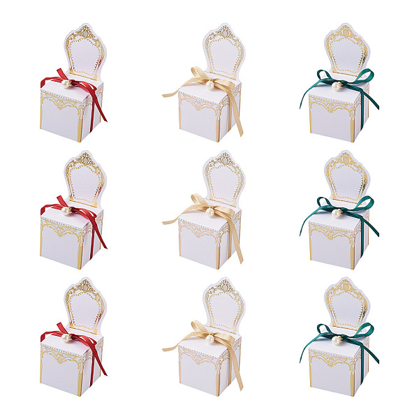 30 ensemble de 3 boîtes à bonbons de mariage romantiques en forme de chaise