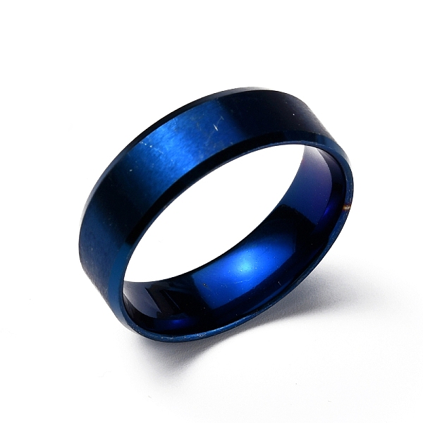 

PandaHall Titanium Steel Wide Band Finger Rings for Women Men, Plain Band Rings, Blue, 8mm, Inner Diameter: US Size 13(22.2mm) Titanium...