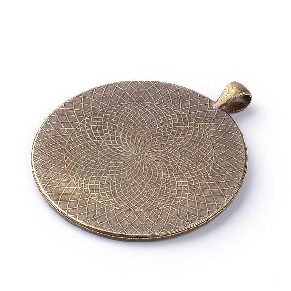 

PandaHall Tibetan Style Alloy Pendant Cabochon Settings, Plain Edge Bezel Cups, Flat Round, Cadmium Free & Nickel Free & Lead Free, Antique...