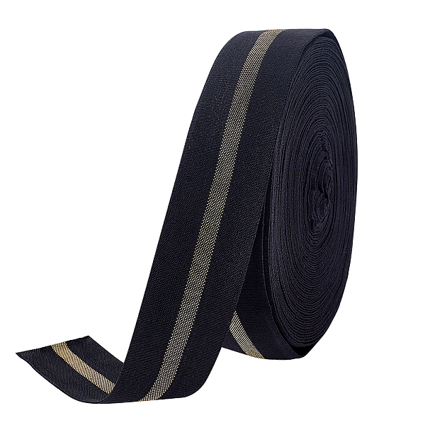 

PandaHall Nylon Elastic Bands, Flat Wide Thick Elastic Cord, for DIY Accessories, Gold, 25x0.7mm, about 10.94 Yards(10m)/Roll Elastic Fibre...
