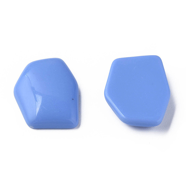 

PandaHall Opaque Acrylic Cabochons, Irregular Hexagon, Cornflower Blue, 25.5x19.5x5.5mm, about 253pcs/500g Acrylic Hexagon