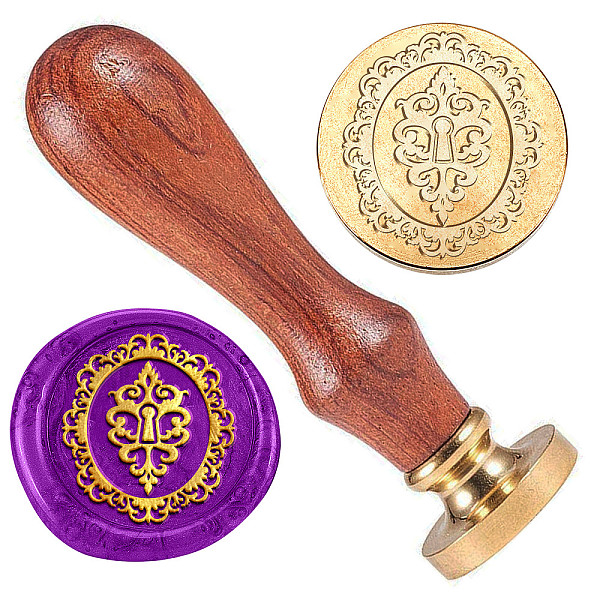 

PandaHall Brass Sealing Wax Stamp Head, with Wood Handle, for Envelopes Invitations, Gift Cards, Lock, 83x22mm, Head: 7.5mm, Stamps...