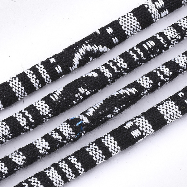

PandaHall Ethnic Style Cloth Cords, with Cotton Cord Inside, Colorful, 6.5~7x5mm, about 109.36 yards(100m)/bundle Cloth