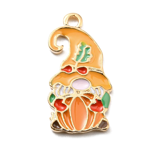

PandaHall Thanksgiving Day Alloy Enamel Pendants, Light Gold, Gnome, 22.5x11.5x1.5mm, Hole: 1.8mm Alloy+Enamel Gnome Gold
