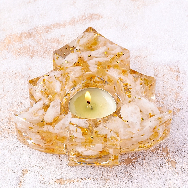 Natural Citrine & Resin Candle Holder Molds