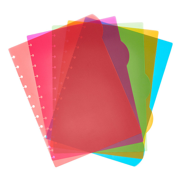 

PandaHall AHANDMAKER 10 Pcs Plastic Binder Dividers, Multicolor Ring Binder Dividers, 11 Holes Index Page Dividers, Sheets Protectors Paper...