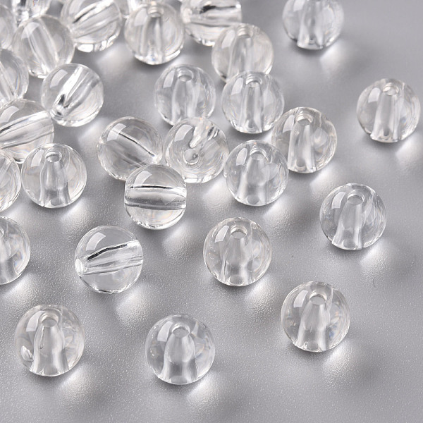 

PandaHall Transparent Acrylic Beads, Round, Clear, 10x9mm, Hole: 2mm, about 940pcs/500g Acrylic Round Clear